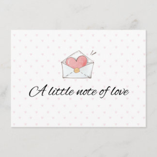 Cartão De Informações A Little Note of Love Envelope Card