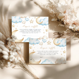 Cartão De Informações A little piece of heaven baby shower diaper raffle