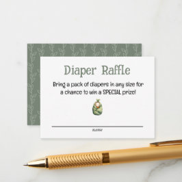 Cartão De Informações A Little Sprout on the Way Diaper Raffle Card