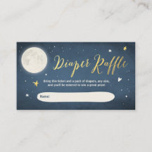 À lua e ao Raffle traseiro da fralda do chá de