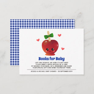 Cartão De Informações A Maçã De Nossos Livros De Olho Para Bebê