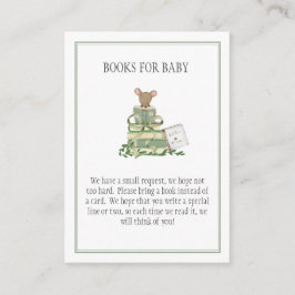 Cartão De Informações A New Chapter Baby Shower Book for Baby 