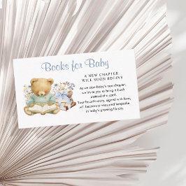 Cartão De Informações A New Chapter Begin Cute Bear Books for Baby