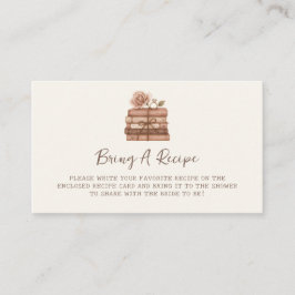 Cartão De Informações A New Chapter Bridal Shower Recipe
