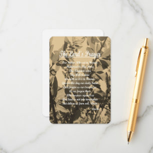 Cartão De Informações A Oração dos Lordes