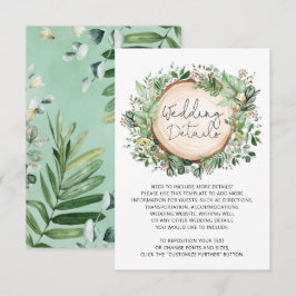 Cartão De Informações A Riqueza Botânica Russa Deixa Detalhes De Casamen