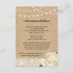 Cartão De Informações A serapilheira cor-de-rosa da acomodação ilumina