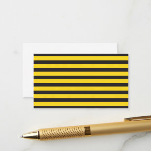 Cartão De Informações Abeja Melera Listras Horizontais Amarelo Preto