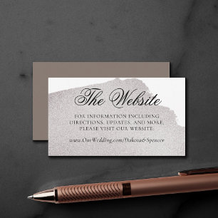 Cartão De Informações Abertura de bege Site Elegante Taupe Watercolor