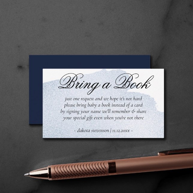 Cartão De Informações Abertura do Marinho | Chic Traga um Poema de Livro (Criador carregado)