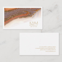 Cartão De Informações Abstrato Glitter Strata Wedding Website SW ID903