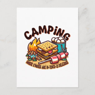 Cartão De Informações acampamento de smores