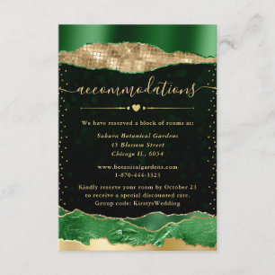 Cartão De Informações Acomodações de Casamento com Lágrimas de Glamour V