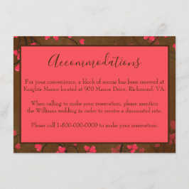 Cartão De Informações Acomodações encantadoras