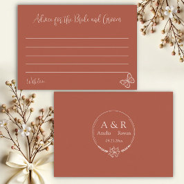 Cartão De Informações Aconselhamento das Flores de Prados para Noiva e G