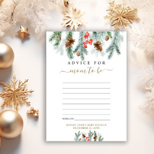 Cartão De Informações Aconselhamento De Inverno Verde Para O Chá de fral