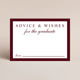 Cartão De Informações Aconselhamento Elegante Para Graduação Dourada Da 