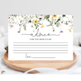 Cartão De Informações Aconselhamento floral romântico de flores selvagen