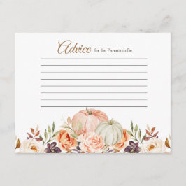 Cartão De Informações Aconselhamento Floral Russo Da Pumpkin Verde