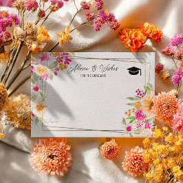 Cartão De Informações Aconselhamento para a graduação em ouro floral de