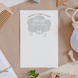 Cartão De Informações Aconselhamento para mamães serem. Desejos de chá d