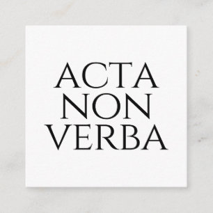 Cartão De Informações Acta Non Verba