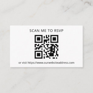 Cartão De Informações Adicionar seu casamento RSVP de Código QR
