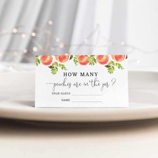 Cartão De Informações Adivinha quantos pêssegos estão no pote (Criador carregado)