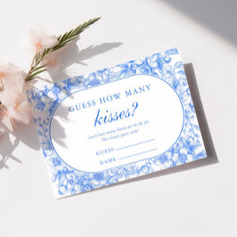Cartão De Informações Adivinhe Quantos Beijos Jogo Victoria Algo Azul