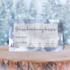 Cartão De Informações Adivinhe quantos beijos no bosque de inverno jogo 