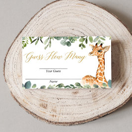 Cartão De Informações Adivinhem quantas placas de chá de fraldas