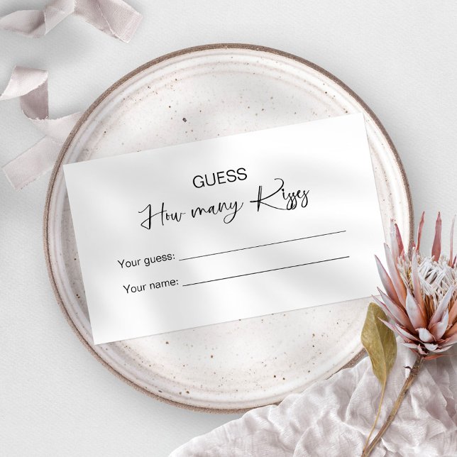 Cartão De Informações Adivinhem Quantos Jogo De Beijos (Criador carregado)