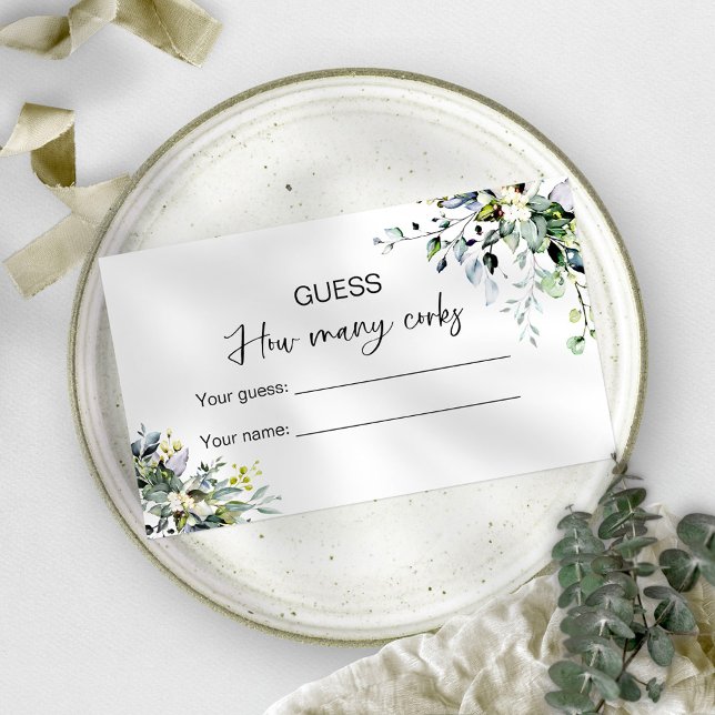 Cartão De Informações Adivinhem Quantos Jogos de Corks Bridal (Criador carregado)