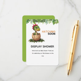 Cartão De Informações Adorable Kawaii Baby Dinosaur Hatching