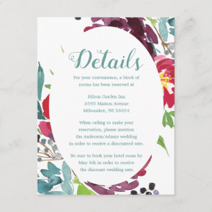 Cartão De Informações Adoração da baga