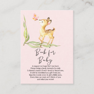 Cartão De Informações Adorável Livro De Chás de fraldas De Veado Para Be