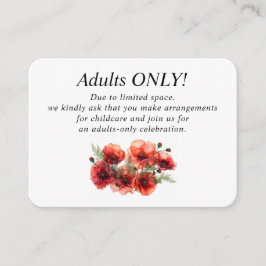 Cartão De Informações Adultos Apenas Serenata Petal De Casamento