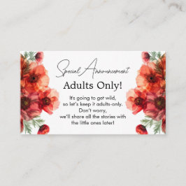 Cartão De Informações Adultos Engraçados SÓ Escarlate Serenata Petal