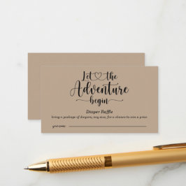 Cartão De Informações Adventure Aguarda Ursos Kraft Fralda Raffle En