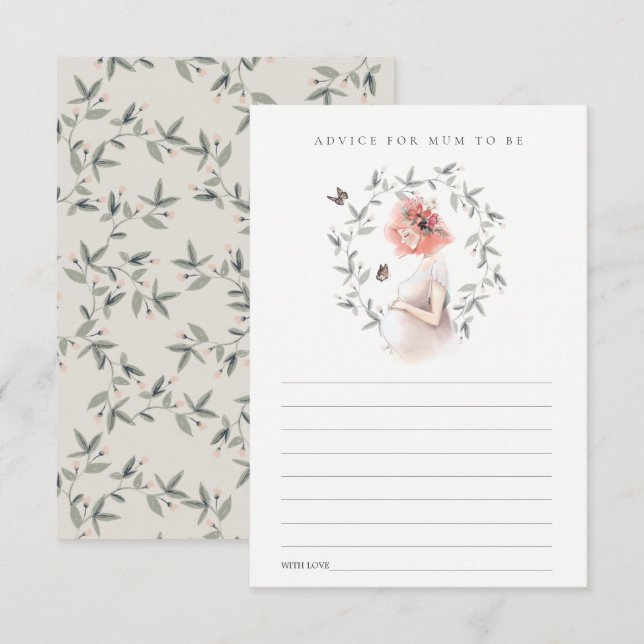 Cartão De Informações Advertência de Folhagem para Mulheres Esperantes p (Frente/Verso)