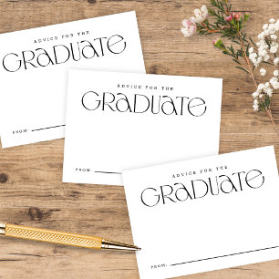 Cartão De Informações Advertência para a graduação B+W da Tipografia Mod