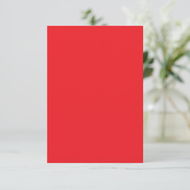 Cartão De Informações Aesthetic Red Background | Minimalist Design (Em pé/Frente)