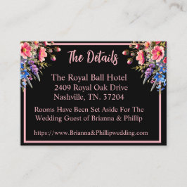 Cartão De Informações African-American Bride and Groom Moonlight