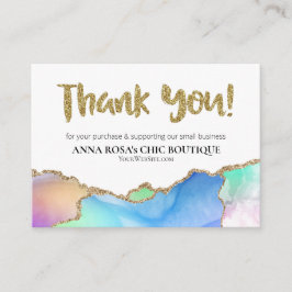 Cartão De Informações *~* AGATE QR Logo OBRIGADO A revisar o Arco-Íris A