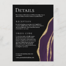 Agato púrpura de luxo com ouro