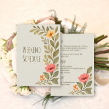 Agenda de Fim de Semana de Casamento Botânico de O
