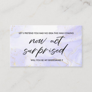 Cartão De Informações Agora Age Bridesmaid Surpresa