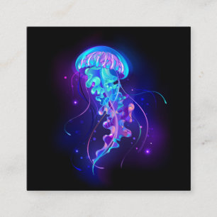 Cartão De Informações Água-viva brilhante a cores