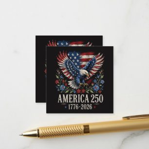Cartão De Informações Águia Americana do 250º Aniversário