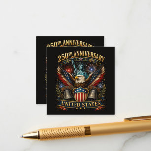 Cartão De Informações Águia Patriótica do 250º Aniversário dos Estados U